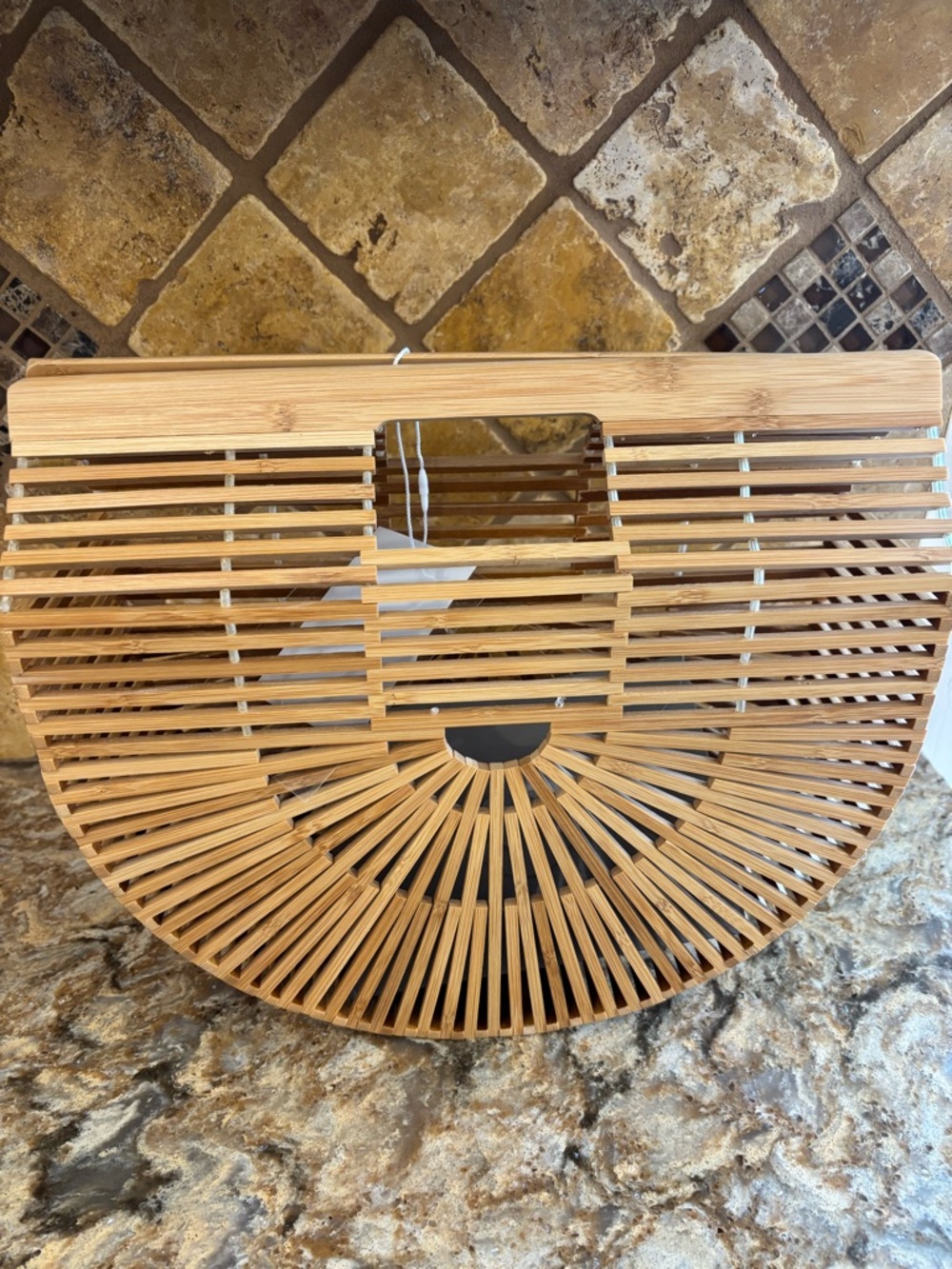 Bamboo Clutch Bag - Natural Tan